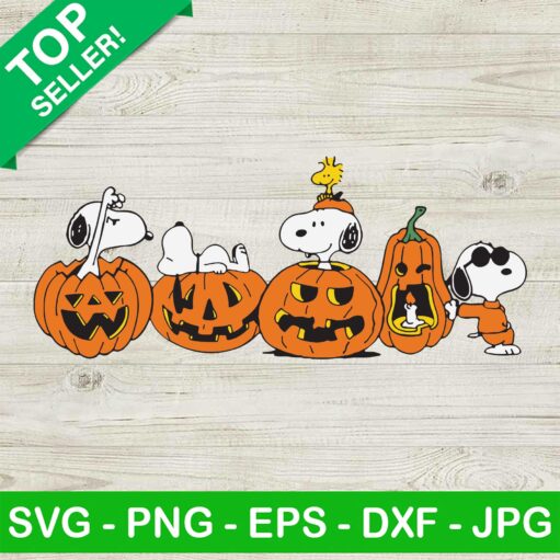 Peanuts Snoopy Scary Pumpkin SVG