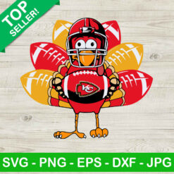 Kansas City Chiefs Turkey Thanksgiving SVG, Kansas City NFL Logo SVG, Turkey SVG, Happy Fall SVG Cricut