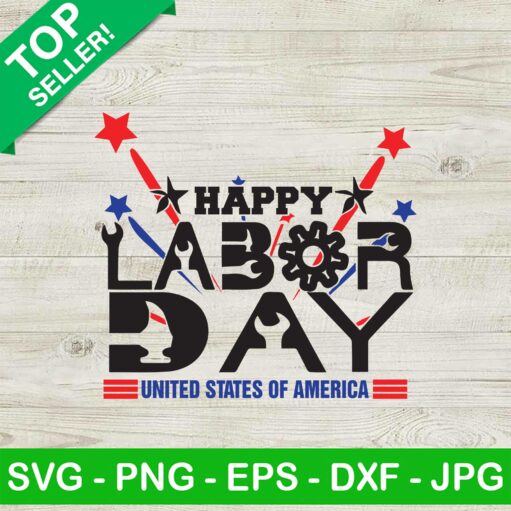 Happy Labor Day US SVG