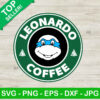 Leonardo Ninja Turtle Coffee SVG