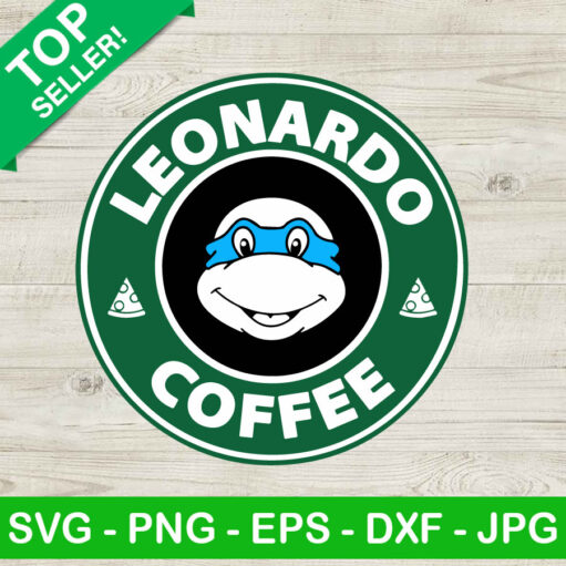 Leonardo Ninja Turtle Coffee Svg