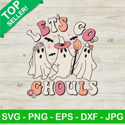 Retro Let's Go Ghouls SVG