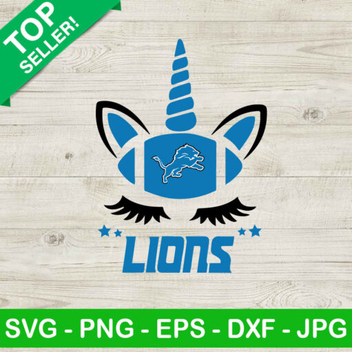 Detroit Lions Unicorn Svg
