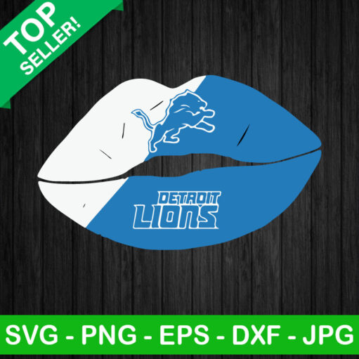 Detroit Lions Lip SVG