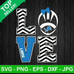 Love Detroit Lions NFL Logo SVG