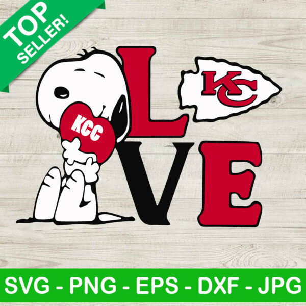 Snoopy Love Kansa City Chiefs SVG