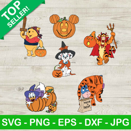 Halloween Disney Characters Svg Bundle