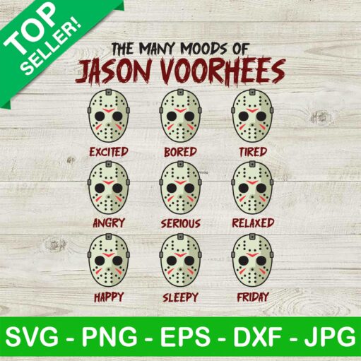 The Many Moods Of Jason Voorhees Svg