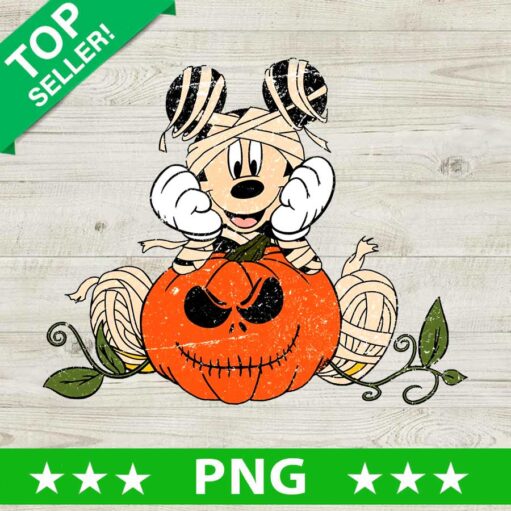 Mickey Mummy Pumpkin Halloween Png