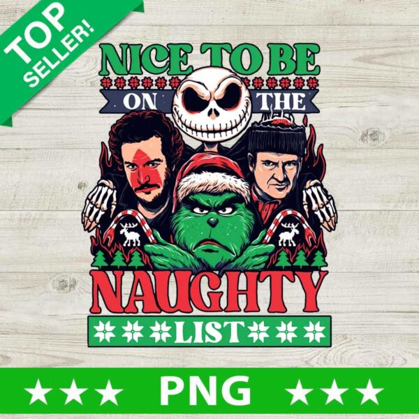 Grinch Nice To Be On The Naughty List PNG