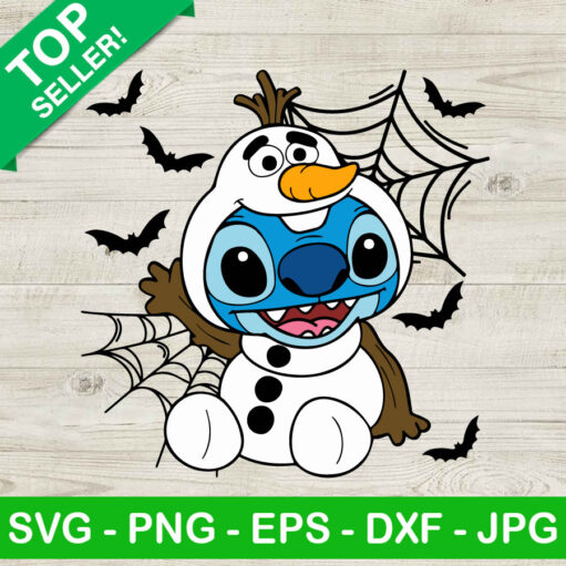 Olaf With Stitch Halloween Svg