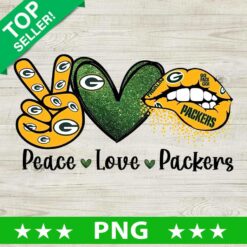 Peace Love Packers PNG