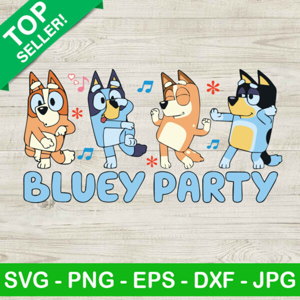 Bluey And Bingo Party SVG, Bluey And Bingo SVG, Bluey Party SVG PNG EPS DXF