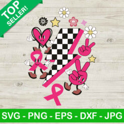 Peace Breast Cancer SVG, Breast Cancer Pink Ribbon SVG, Breast Cancer Lightning Bolt SVG PNG DXF Cricut