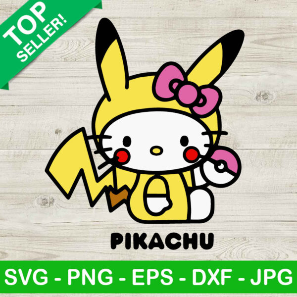 Pikachu Kitty SVG, Hello Kitty Pikachu SVG, Pokemon SVG, Pikachu Pokemon SVG
