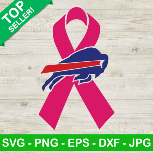 Buffalo Bills Breast Cancer Pink Ribbon Svg