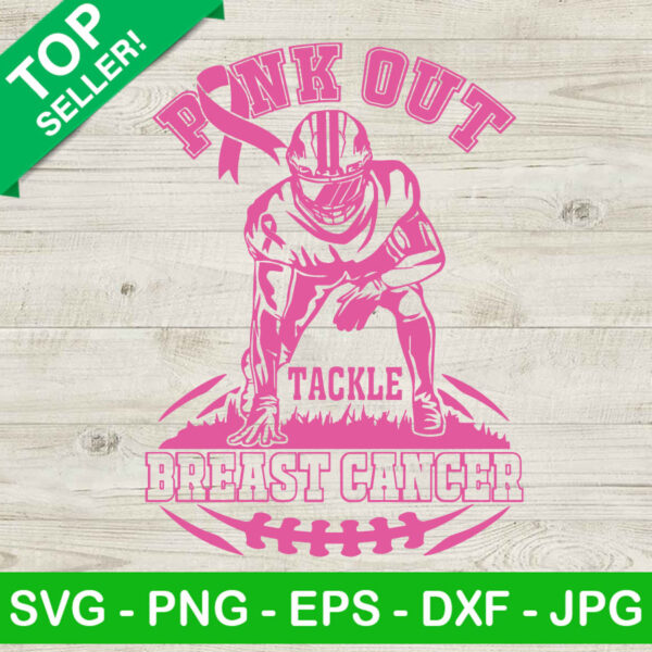 Pink Out Tackle Breast Cancer SVG