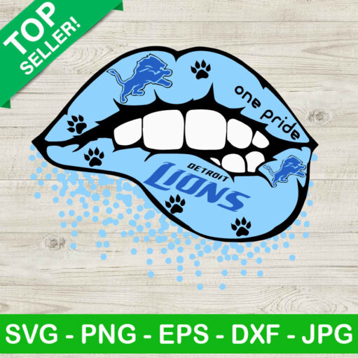 Detroit Lions Sexy Lip SVG