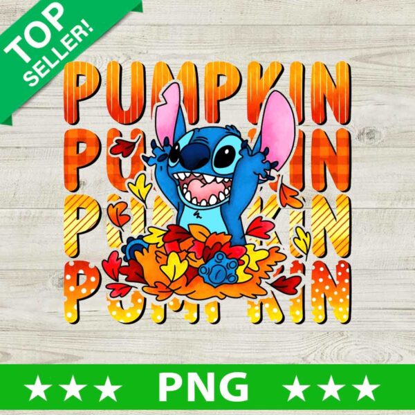 Funny Pumpkin Stitch Halloween PNG