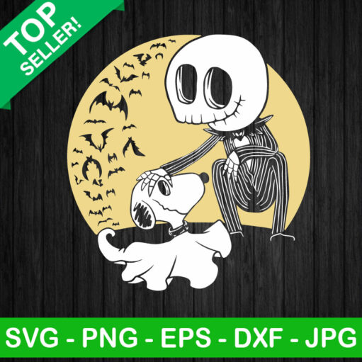 Jack Skellington And Puppy Svg