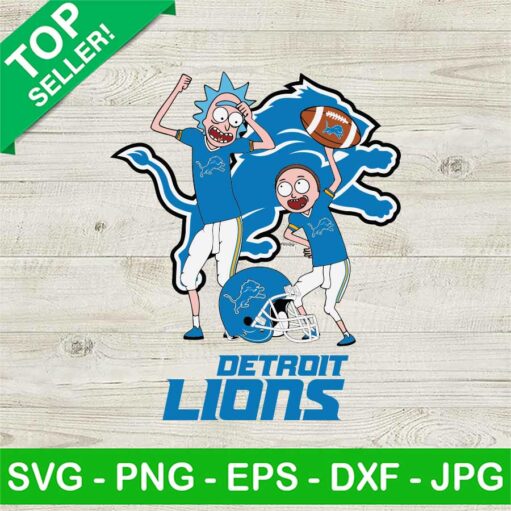 Rick And Morty Detroit Lions Nfl Svg