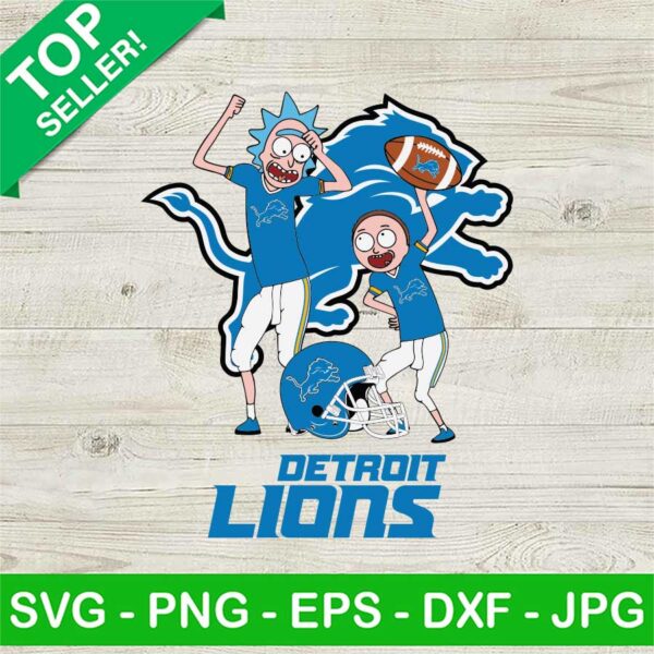Rick And Morty Detroit Lions NFL SVG