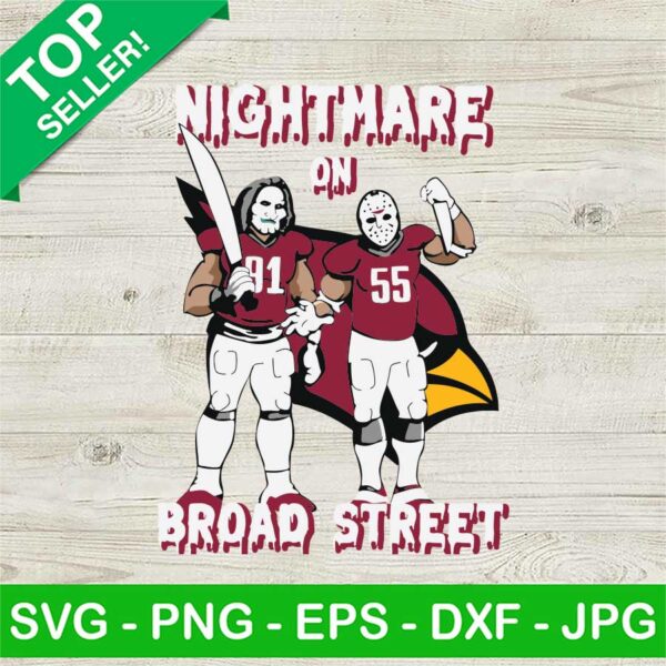 Arizona Cardinals Billy and Jason Voorhees Nightmare On Broad Street SVG