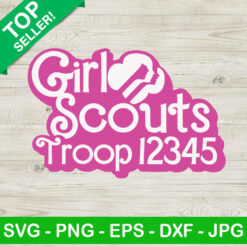 Girl Scouts Troop 12345 Barbie SVG, Girl Scouts of the USA SVG, Girl Scouts Pink Barbie logo SVG