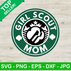 Girl Scout Mom coffee logo SVG, Girl Scouts of the USA SVG, Girl Scouts Mom Starbucks coffee logo SVG