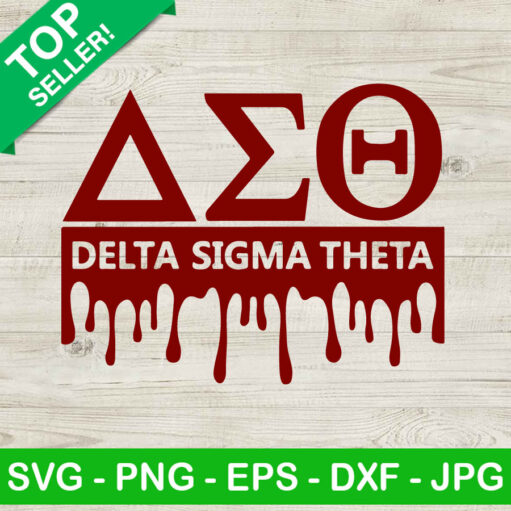 Delta Sigma Theta Drips Svg