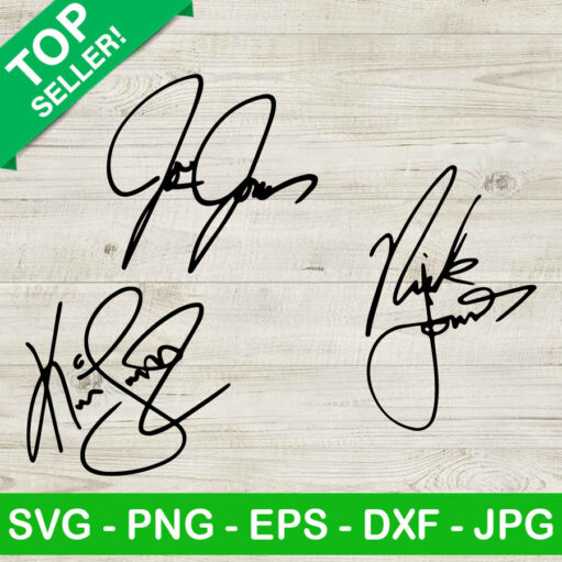 Jonas Brothers Signature Svg