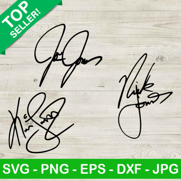 Jonas Brothers Signature SVG