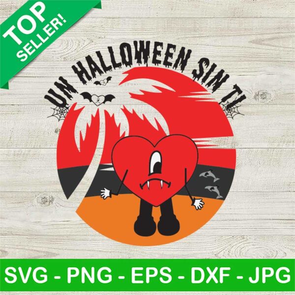 Un Halloween Sinti Sad Heart SVG