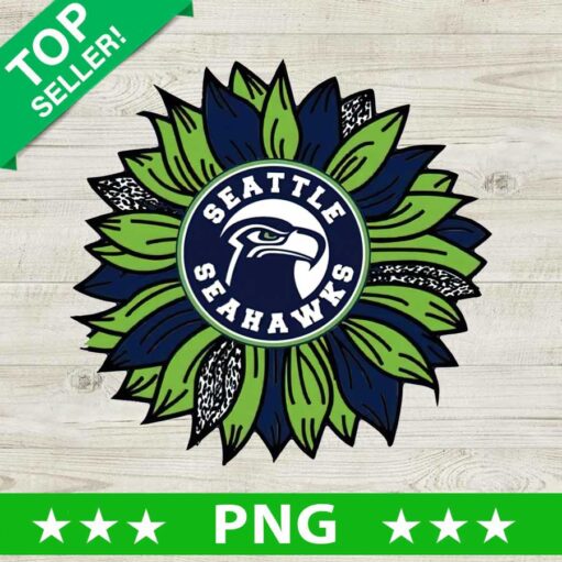 Seattle Seahawks Football With Sunflower PNG