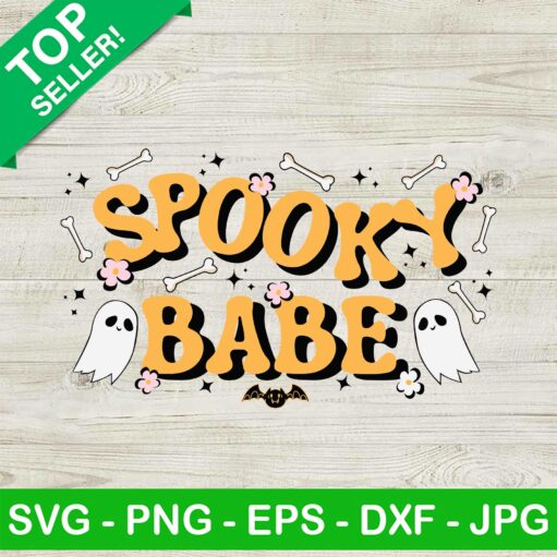 Spooky Babe Ghost Halloween Svg