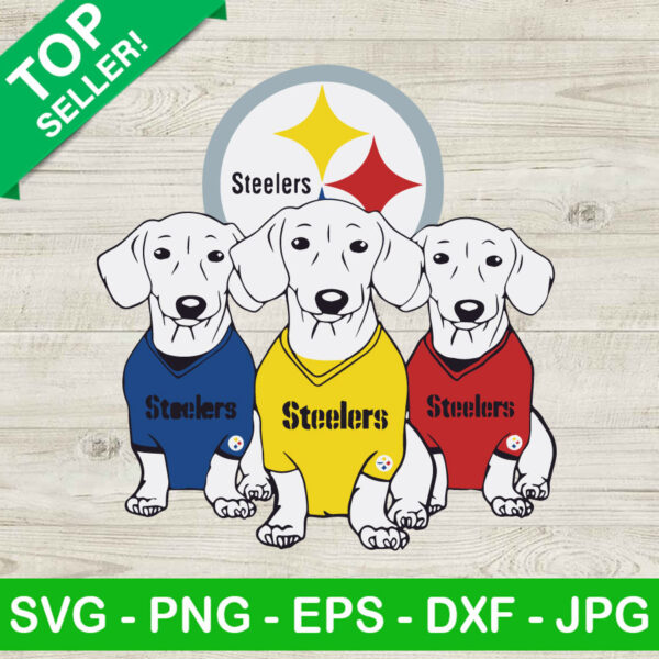 Steelers Dachshund Dog SVG