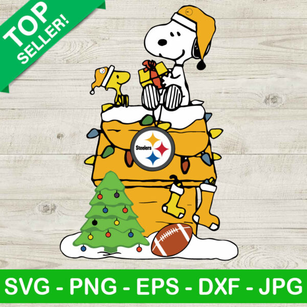 Snoopy Christmas Pittsburgh Steelers SVG, Snoopy NFL Steelers Football SVG, Snoopy Christmas SVG PNG DXF