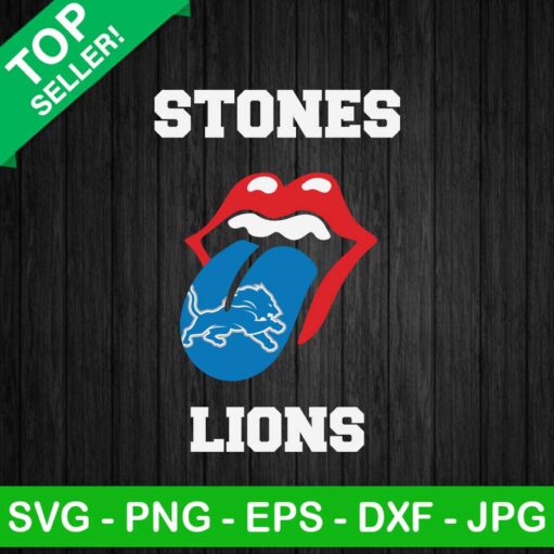 Detroit Lions Stones Lips NFL SVG