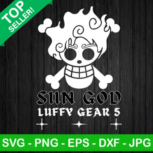 Sun God Luffy Gear 5 SVG