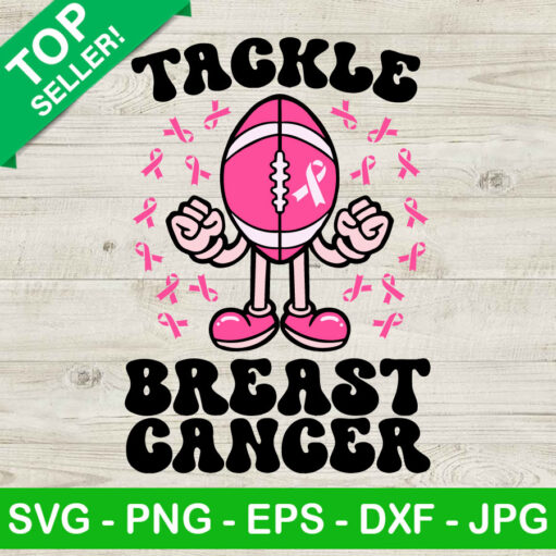 Tackle Breast Cancer Football Svg