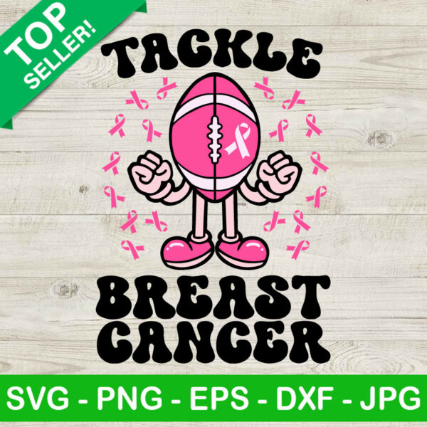 Tackle Breast Cancer Football SVG