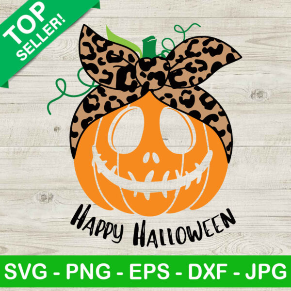 Happy Halloween Bandana Pumpkin SVG