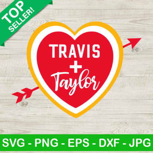 Travis Kelce Taylor Swift Heart Svg