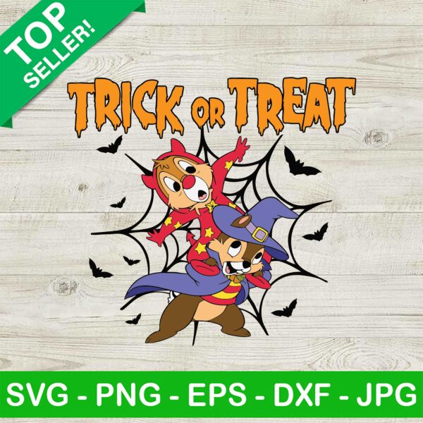 Chip And Dale Trick Or Treat SVG