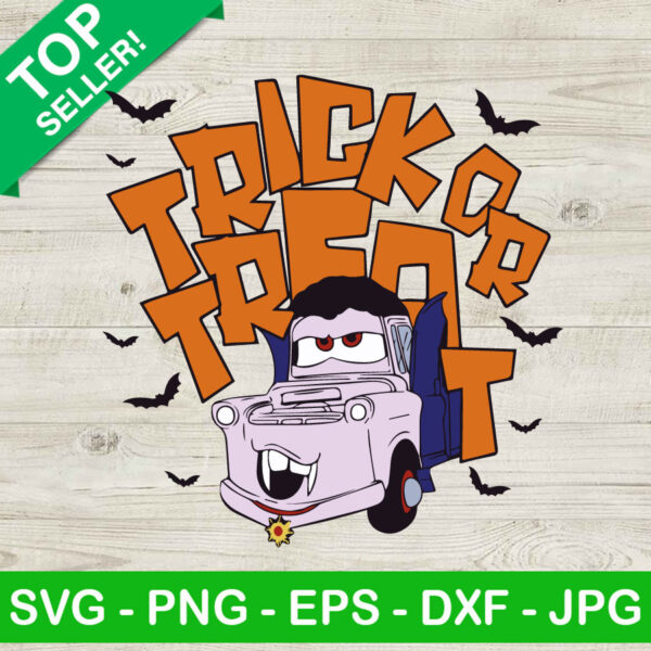 Trick Or Treat Disney Pixar Car SVG