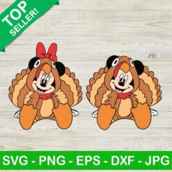 Mickey Minnie Thanksgiving Turkey SVG