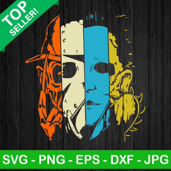 Horror Friends Face SVG