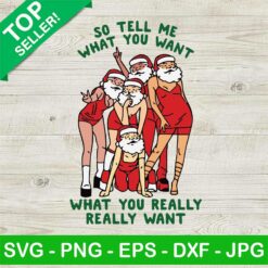 So Tell Me What You Want What You Really Really Want SVG, Funny Sexy Santa Claus SVG, Santa Mean Girls SVG
