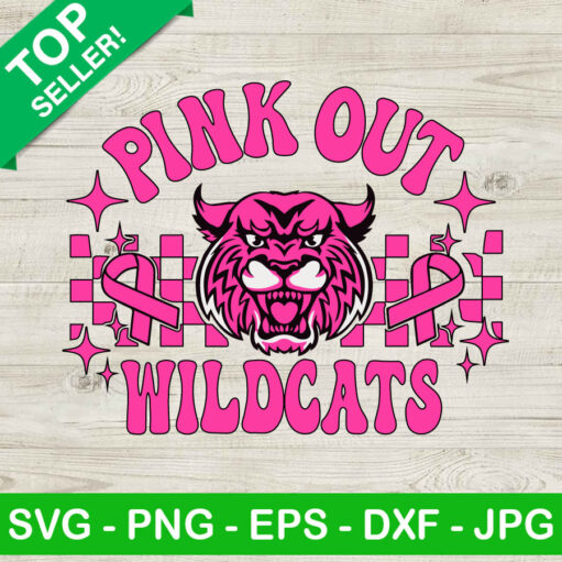 Pink Out Wildcats Breast Cancer Svg