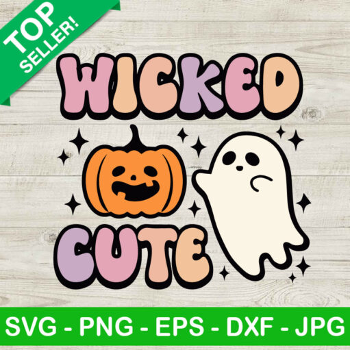 Wicked Cute Ghost And Pumpkin Svg